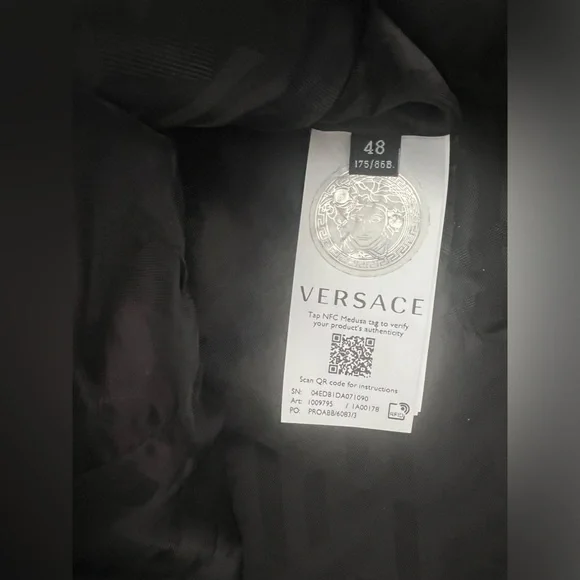 Versace Medusa 95 Leather Mini Skirt